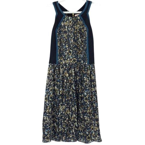Rebecca Taylor Dresses & Skirts - Rebecca Taylor Speckled Satin Mini Dress High Neck Party Cocktail Night Out 6